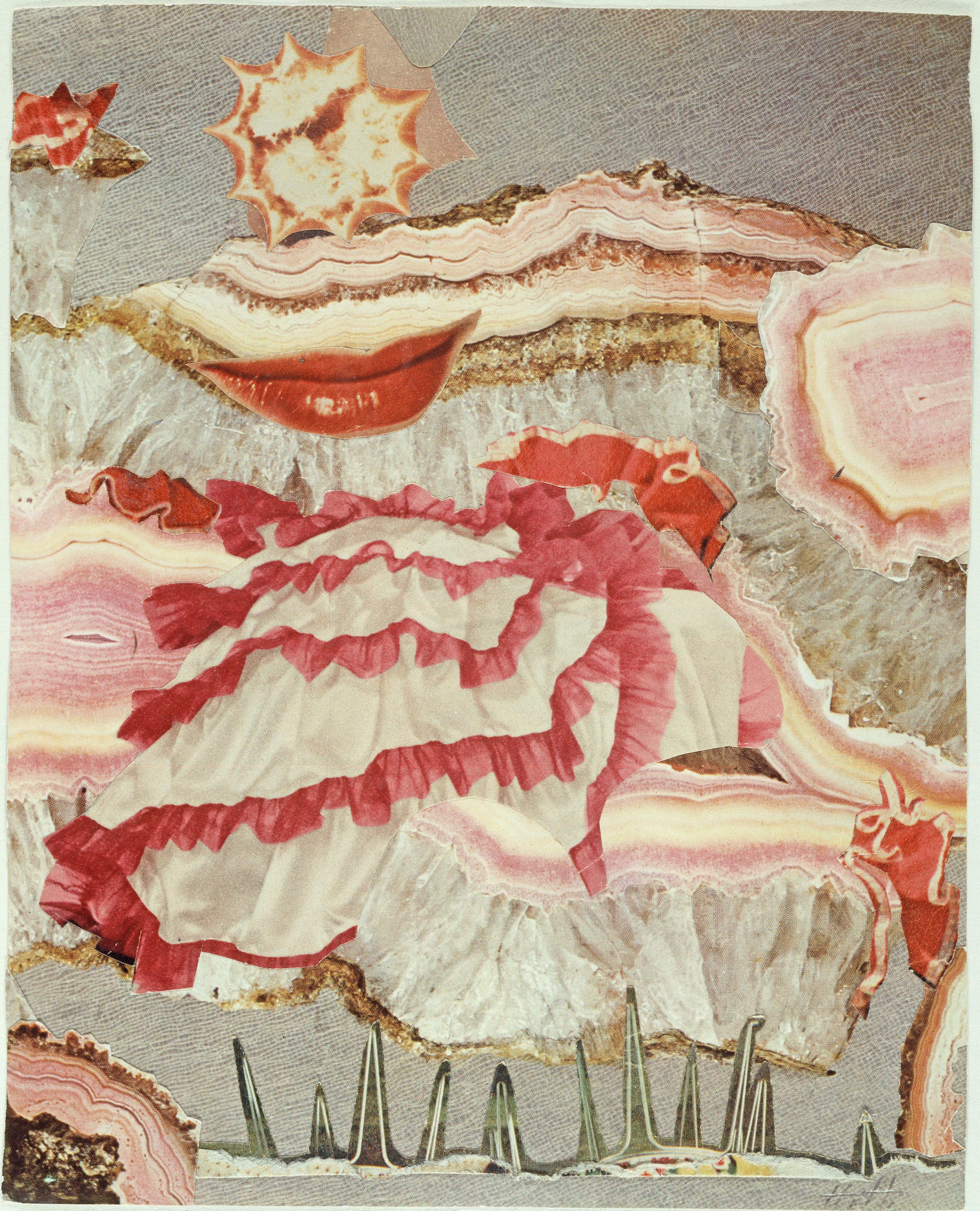 Hannah Höch, Um einen Roten Mund, um 1967, Collage, 20,5 x 16,5 cm, Institut für Auslandsbeziehungen e. V., Stuttgart, © 2023, ProLitteris, Zurich